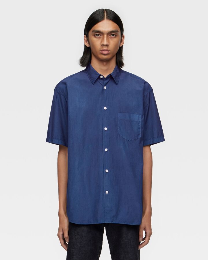 BROAD S/S SHIRT - NATURAL INDIGO,, medium