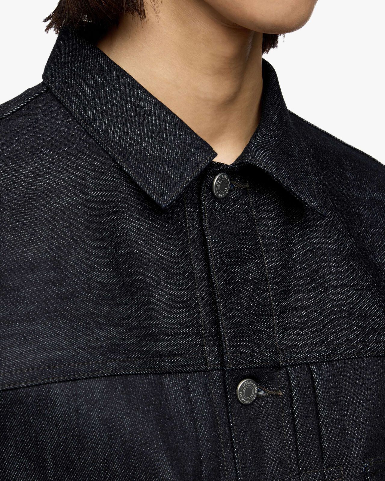 #002 CASHMERE DENIM JACKET 13.7oz,Indaco, large image number 7