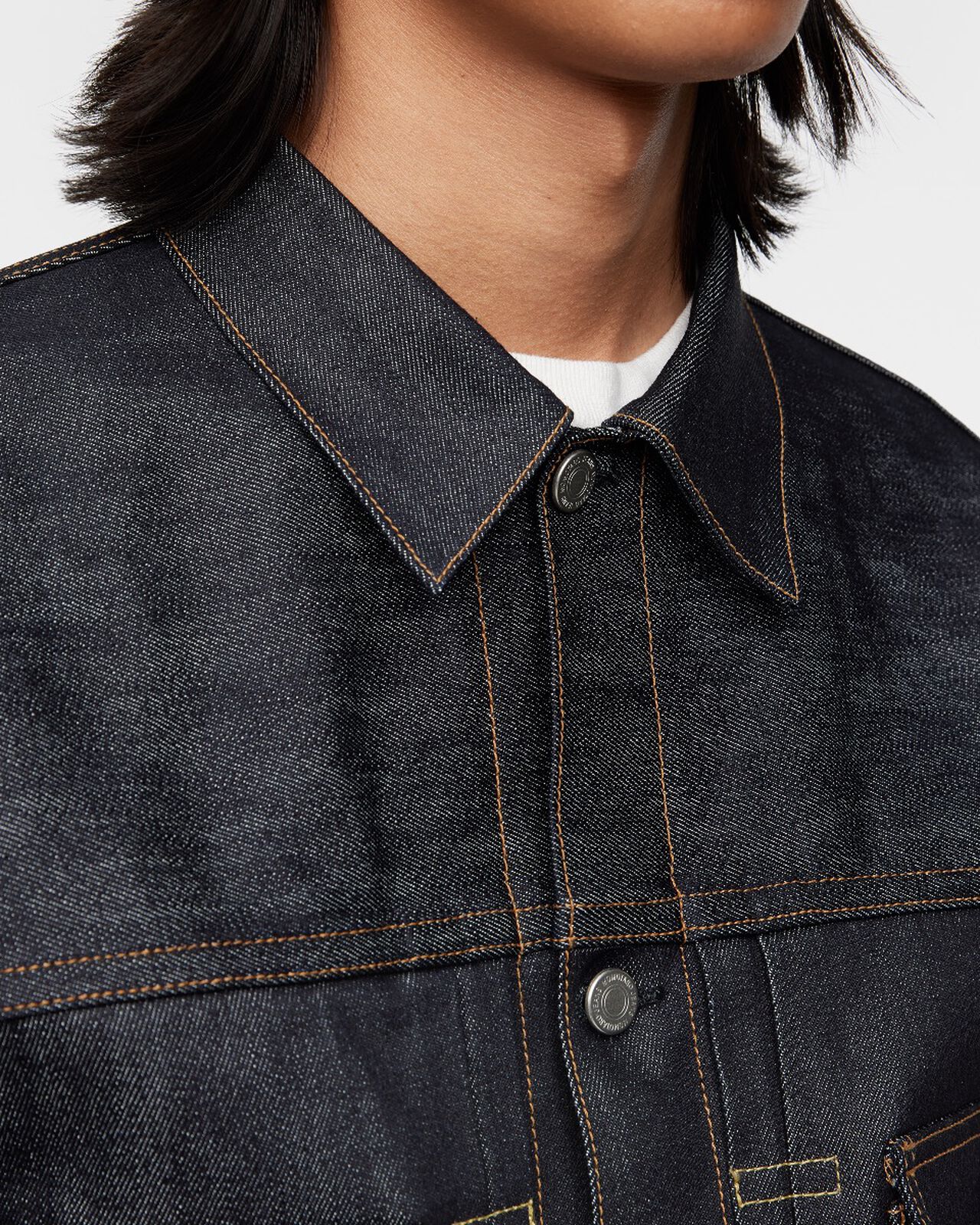 #002 SILK DENIM JACKET 15oz,Indigo, large image number 8