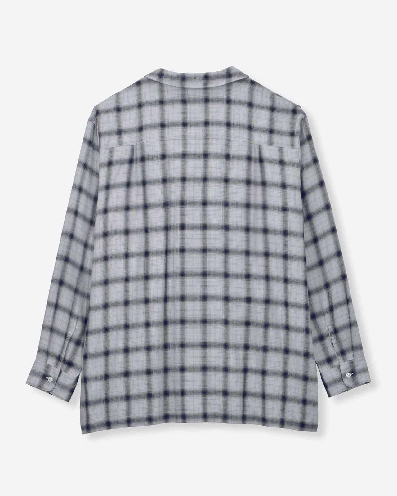 RAYON CHECK L/S  SHIRT,GRY, large image number 6