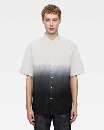 BROAD S/S SHIRT - KYOTO MONTSUKI GRADATION,BLK, large image number 0