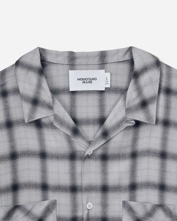 RAYON CHECK L/S  SHIRT,GRY, large image number 7