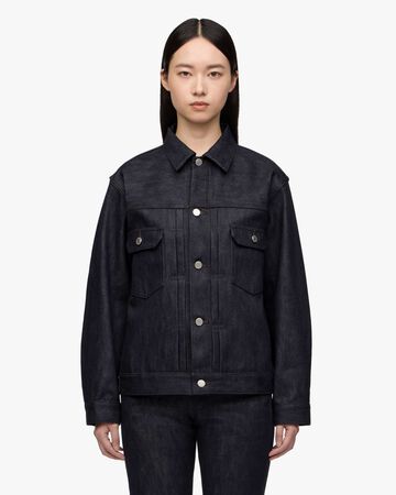 #002 CASHMERE DENIM JACKET 13.7oz,Indaco, large image number 5