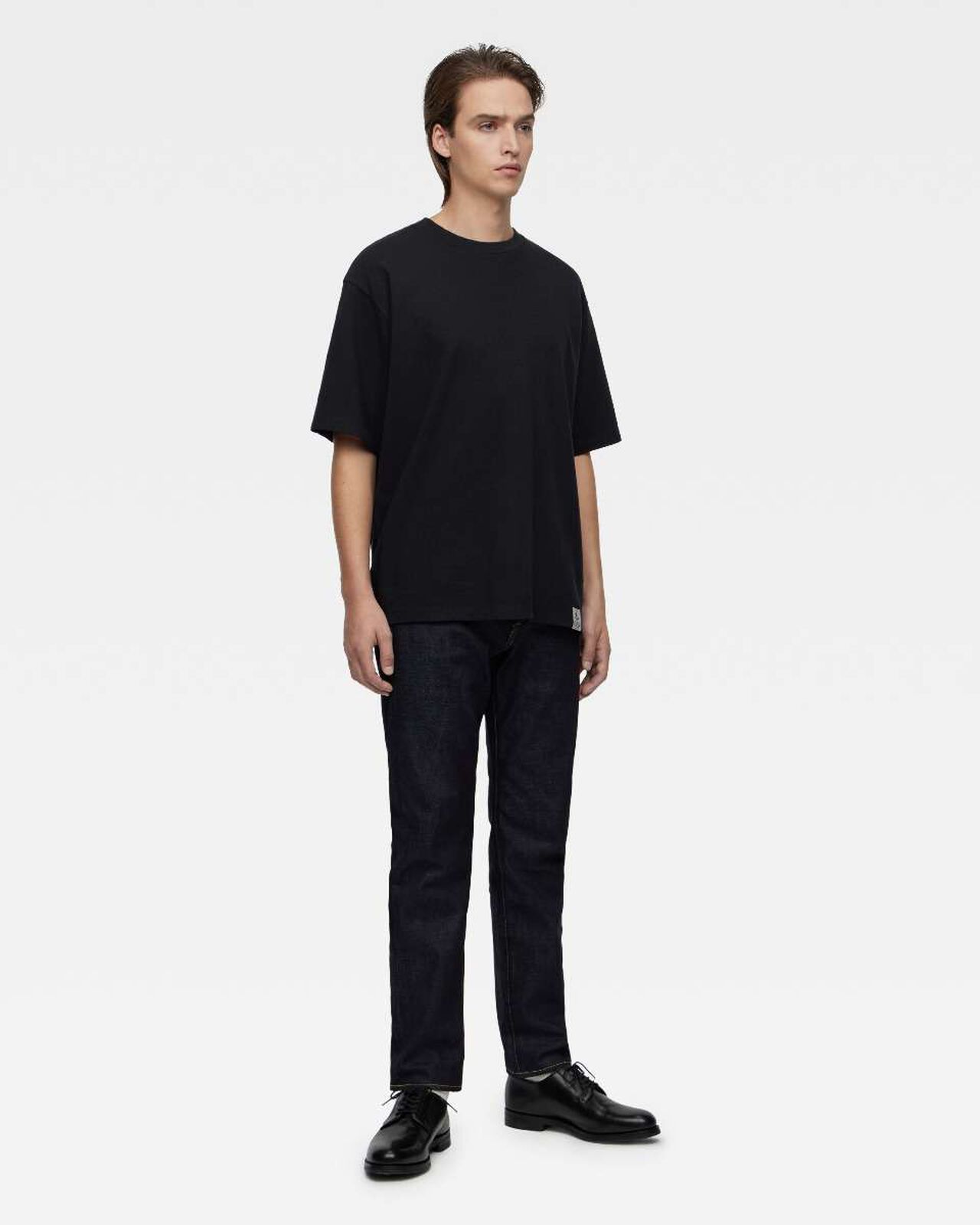 SOFT HEAVY OUNCE S/S TEE,Hitam, large image number 0