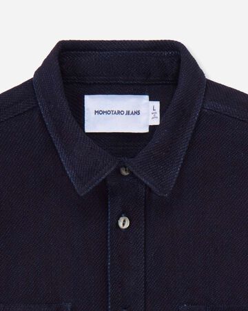 TRIPLE STITCH L/S DOBBY SHIRT - INDIGO,Indigo, large image number 7