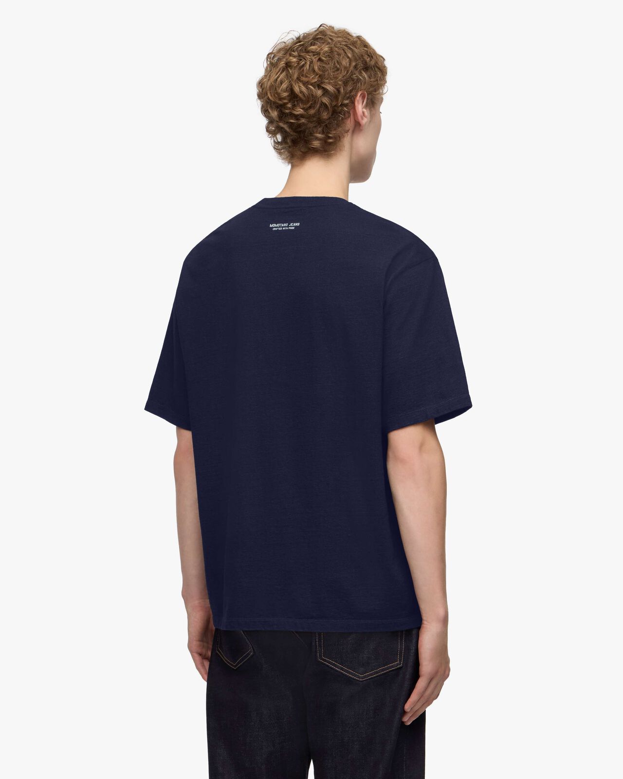 INDIGO YARN DYED TEE - SKULL,Indigo, large image number 2
