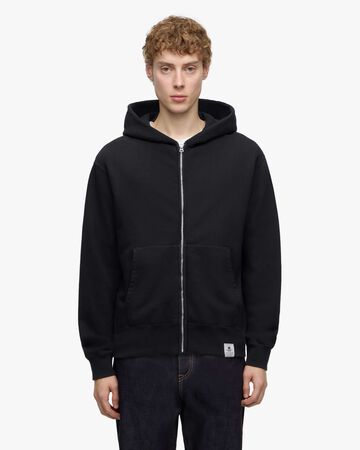 LOOPWHEEL SWEAT ZIP UP HOODY,BLK, large image number 0