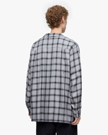 RAYON CHECK L/S  SHIRT,GRY, large image number 2