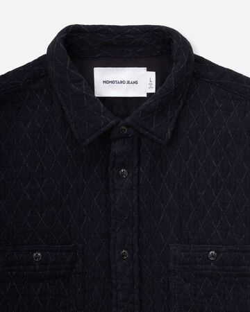 SASHIKO WORK SHIRT,Indaco, large image number 7