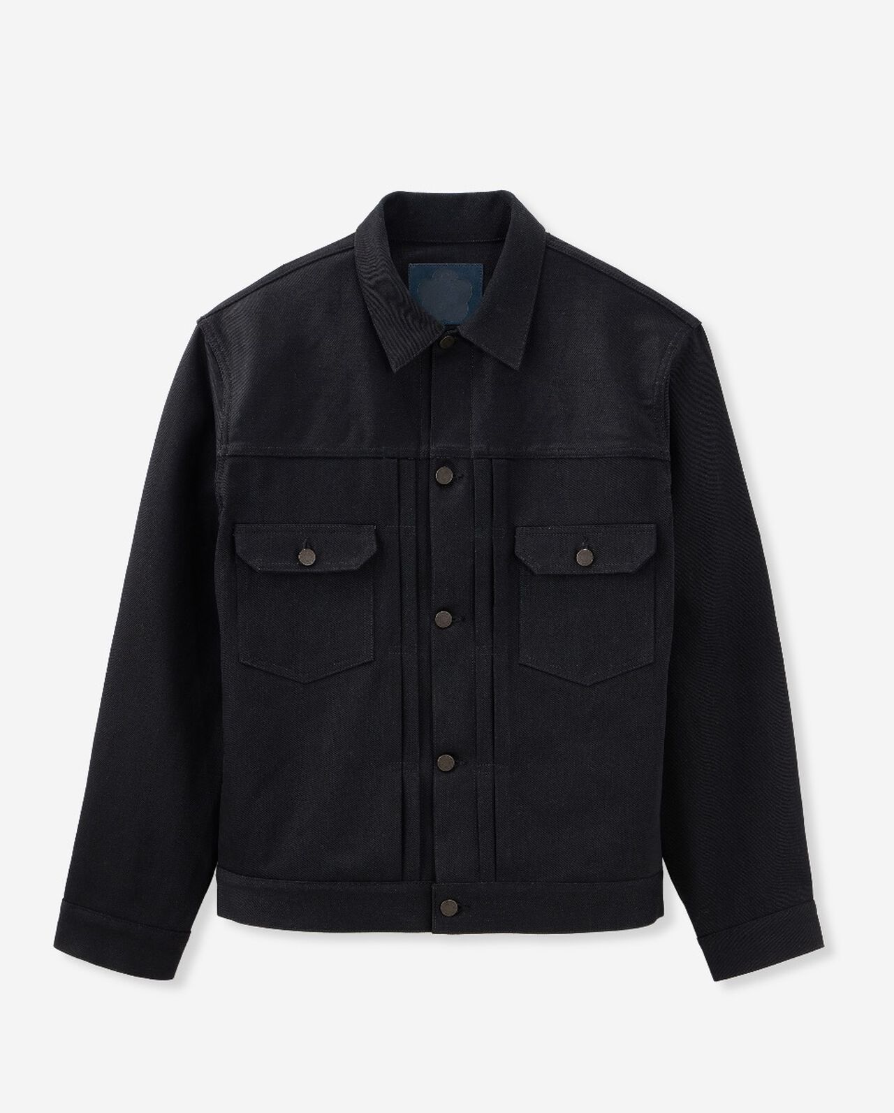 #002 STANDARD DENIM JACKET 14.7oz,Hitam, large image number 9