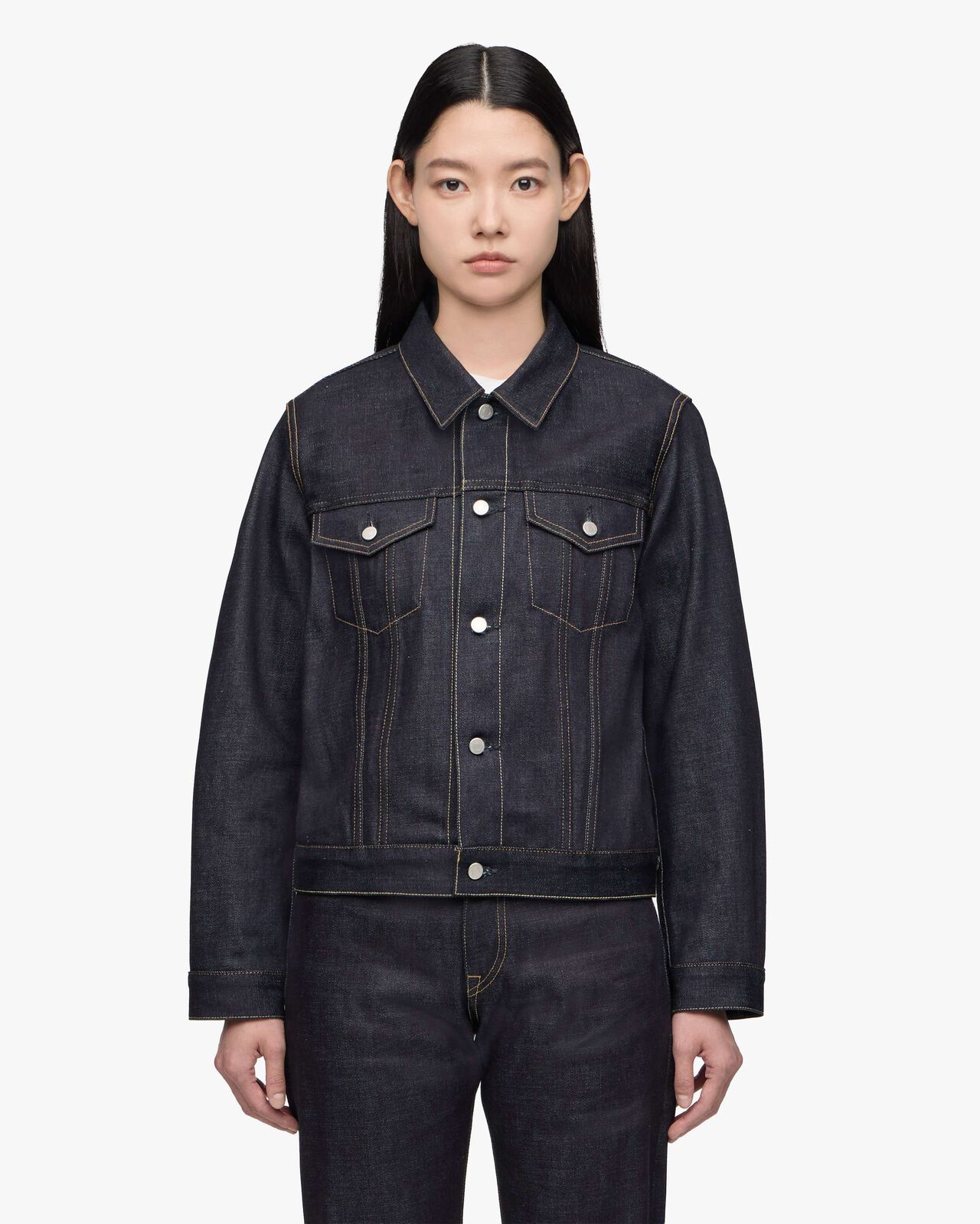 #013 STANDARD DENIM JACKET WOMEN'S 14.7oz,Indigo, large image number 0
