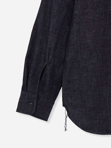 TRIPLE STITCH L/S DENIM SHIRT (TWO STRIPES),Indigo, large image number 8