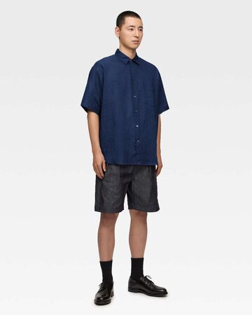 DENIM WIDE SHORTS,Indigo, large image number 3