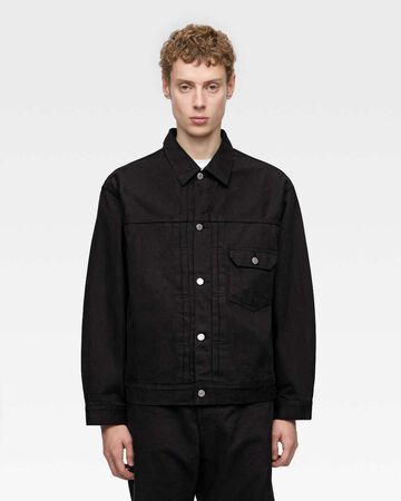 #001 DENIM JACKET - KYOTOMONTSUKI DYED,BLK, large image number 0