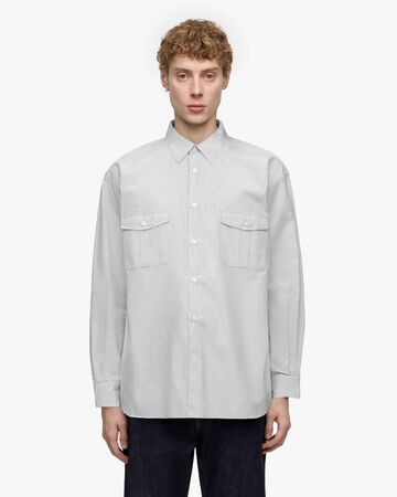 BROAD STRIPE L/S SHIRTS,Grigio, large image number 0