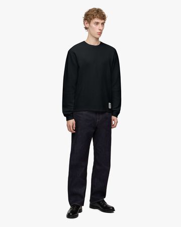 SUVIN COTTON THERMAL L/S TEE,BLK, large image number 1