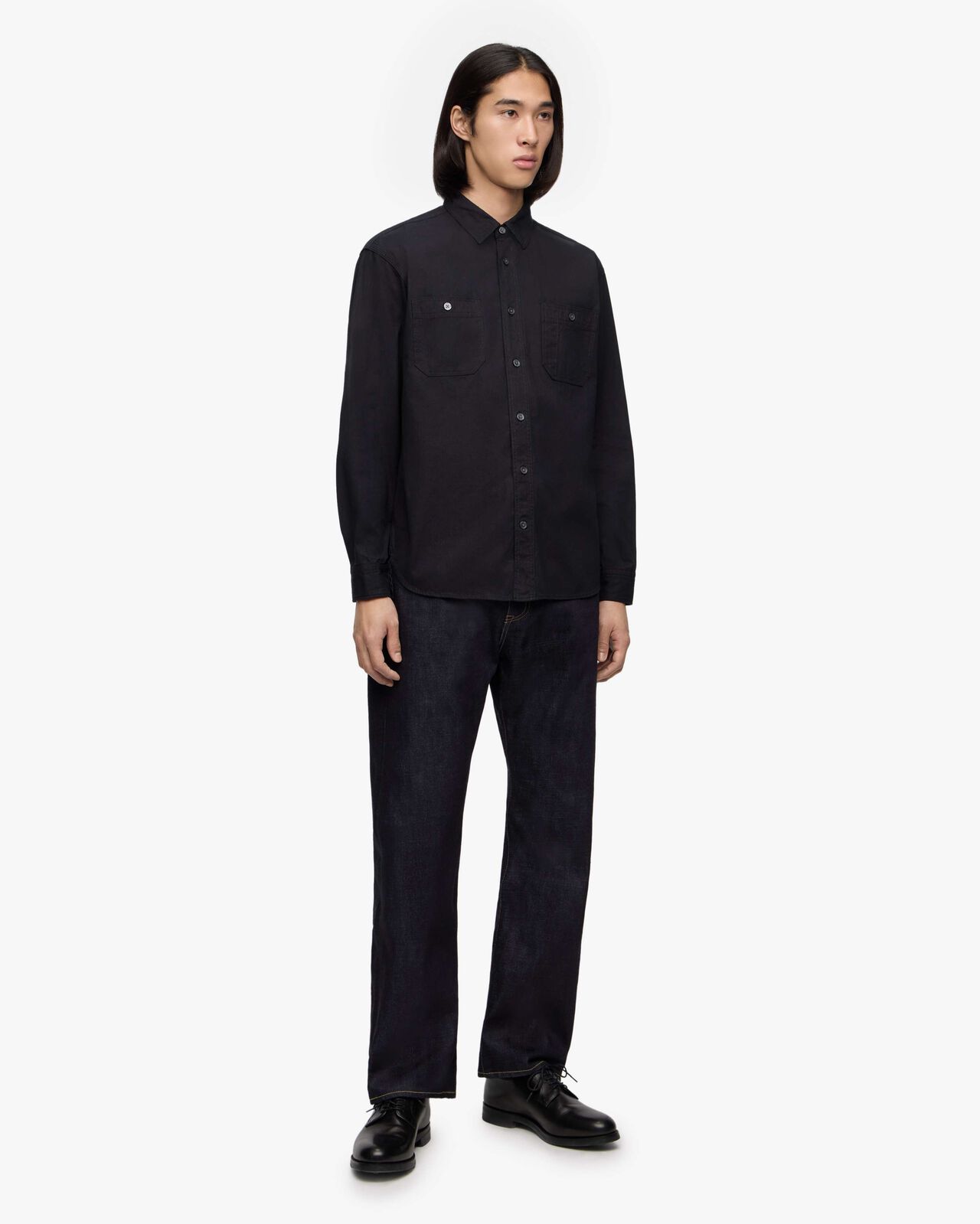 SASHIKO L/S SHIRT,Indigo, large image number 3