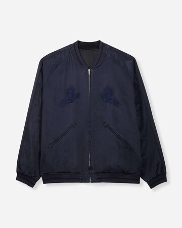 SATIN SOUVENIR JACKET,NAVY, large image number 6